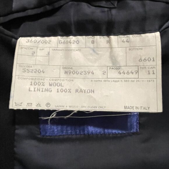 Gieves & Hawkes Blazer Mens 42 R Navy Blue Double Breast Gold Buttons Savile Row - Picture 7 of 8